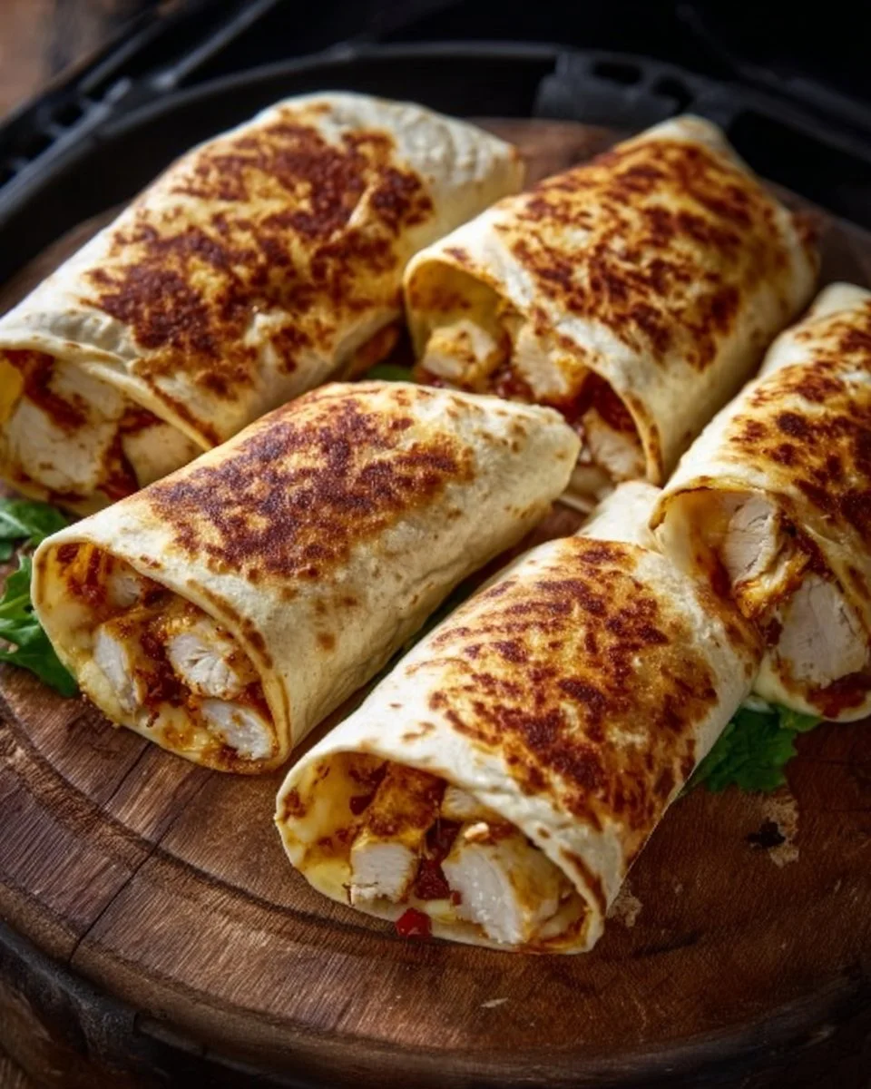 Air Fryer Chicken & Mozzarella Wraps