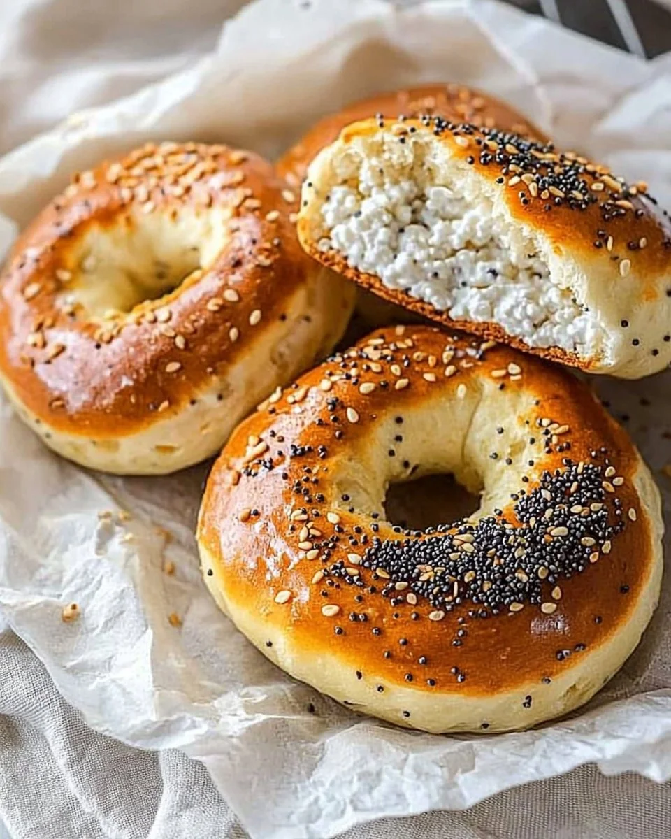 Air Fryer Protein Bagels