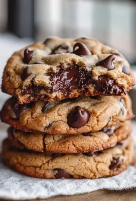 A delicious giant chocolate chip cookie fresh out of the oven.