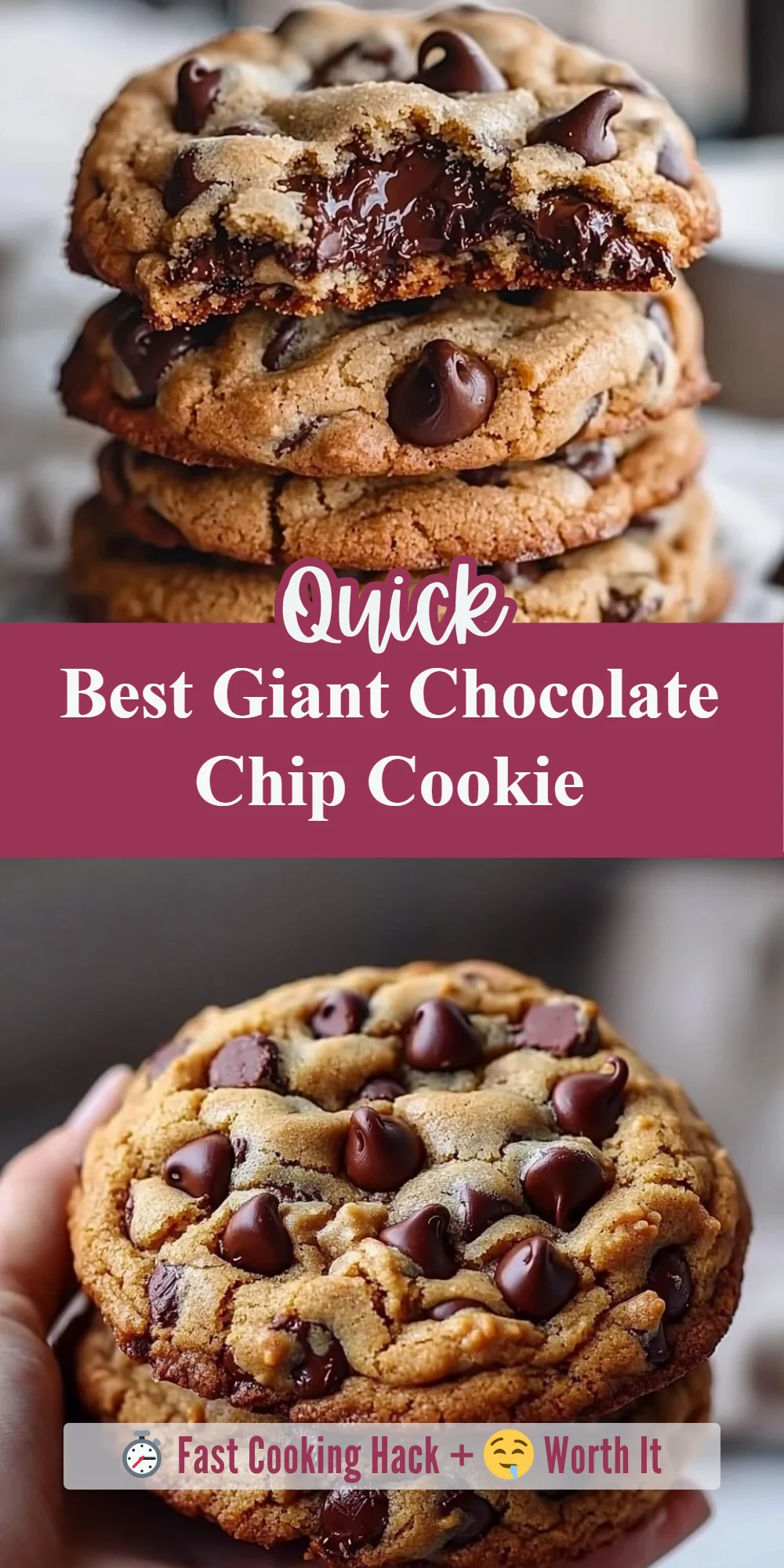 Best Giant Chocolate Chip Cookie