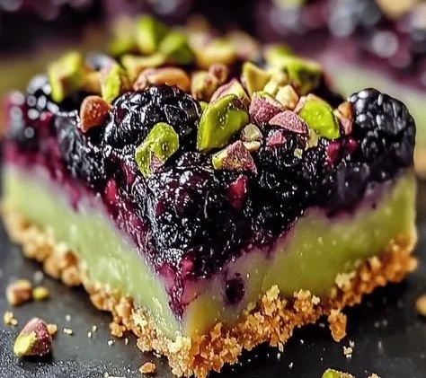 Blackberry Pistachio Dream Bars: Irresistible Homemade Bliss