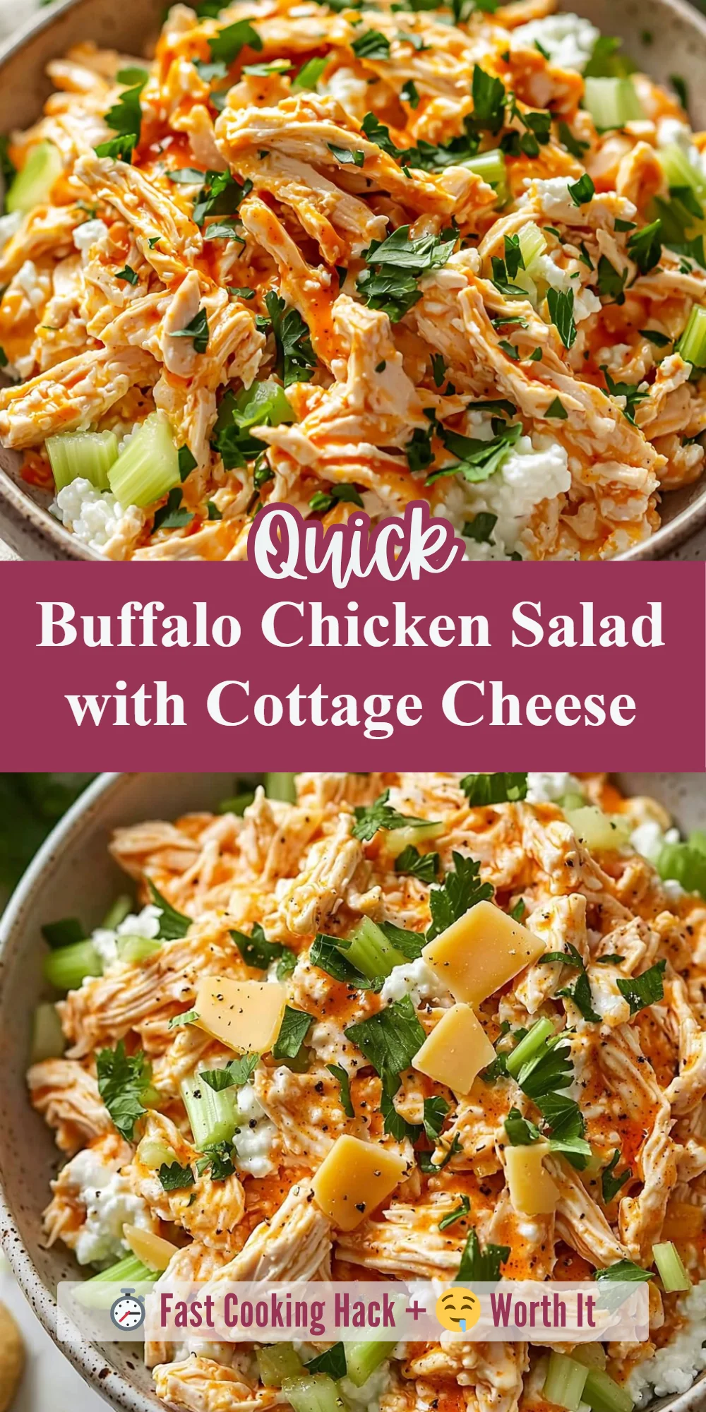 Buffalo Chicken Salad with Cottage Cheese
