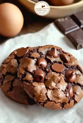 Delicious chocolate brownie cookies fresh from the oven