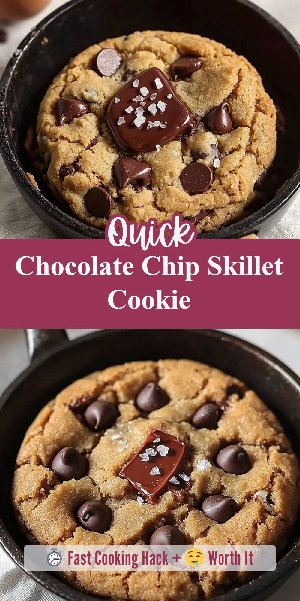 Chocolate Chip Skillet Cookie