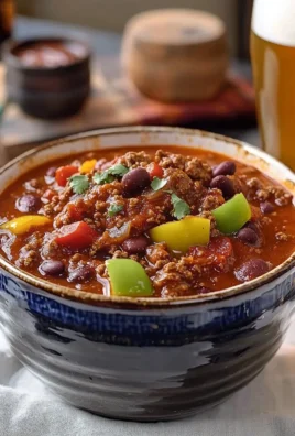 Bowl of chunky beef chili topped with cheese and cilantro