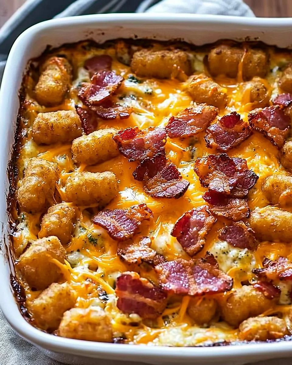 Cracked Out Tater Tot Breakfast Casserole