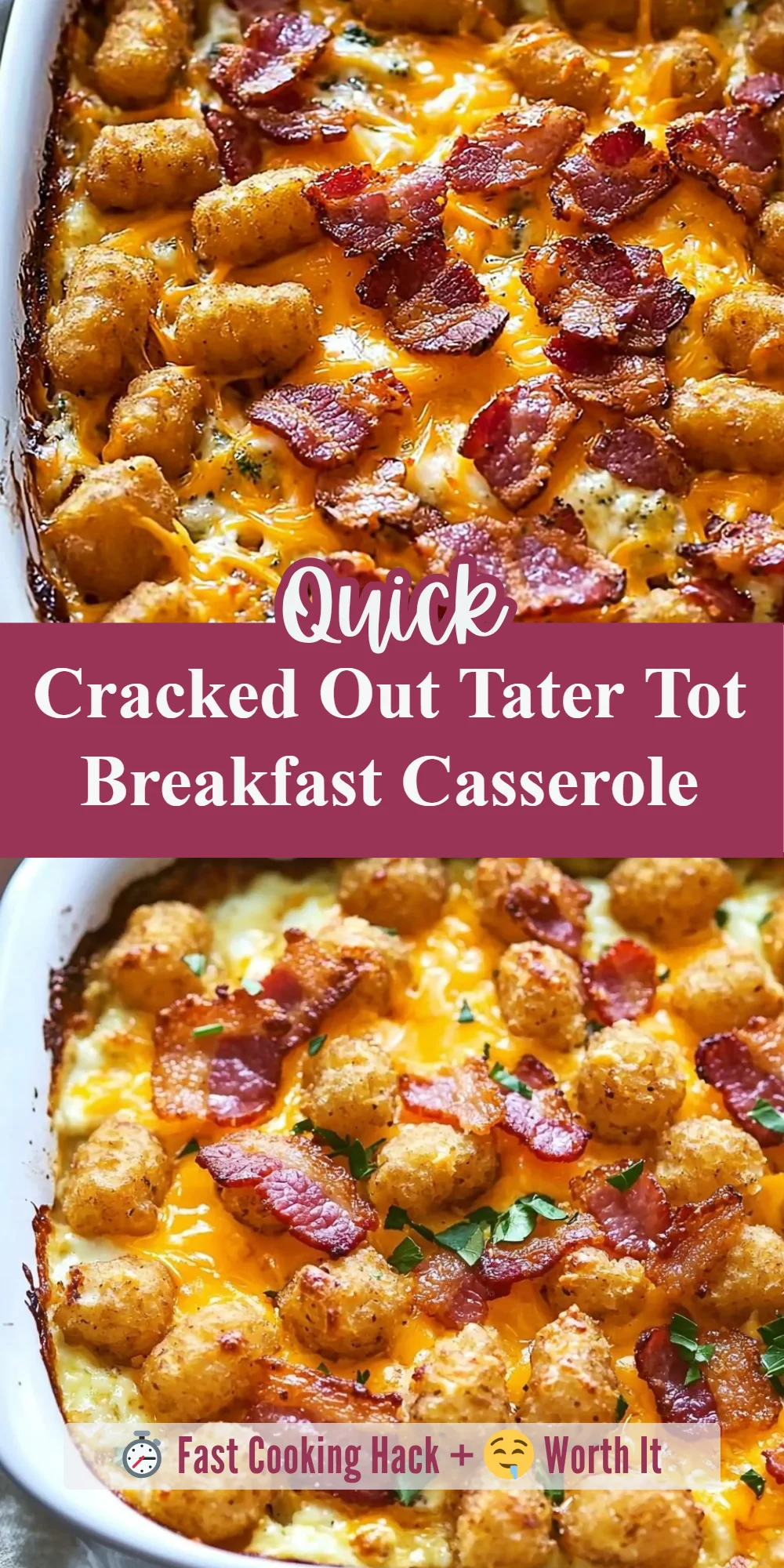 Cracked Out Tater Tot Breakfast Casserole