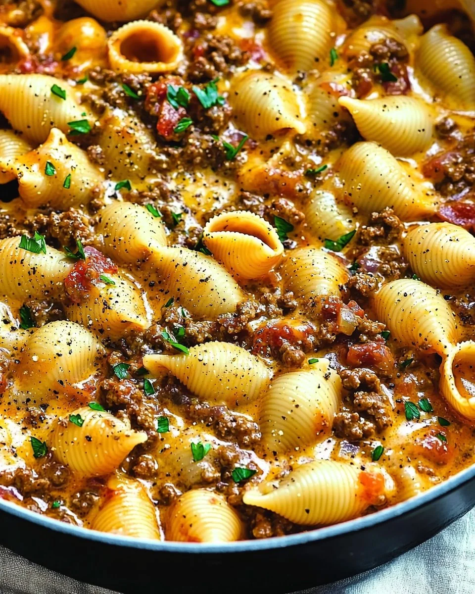 Creamy Beef and Shells