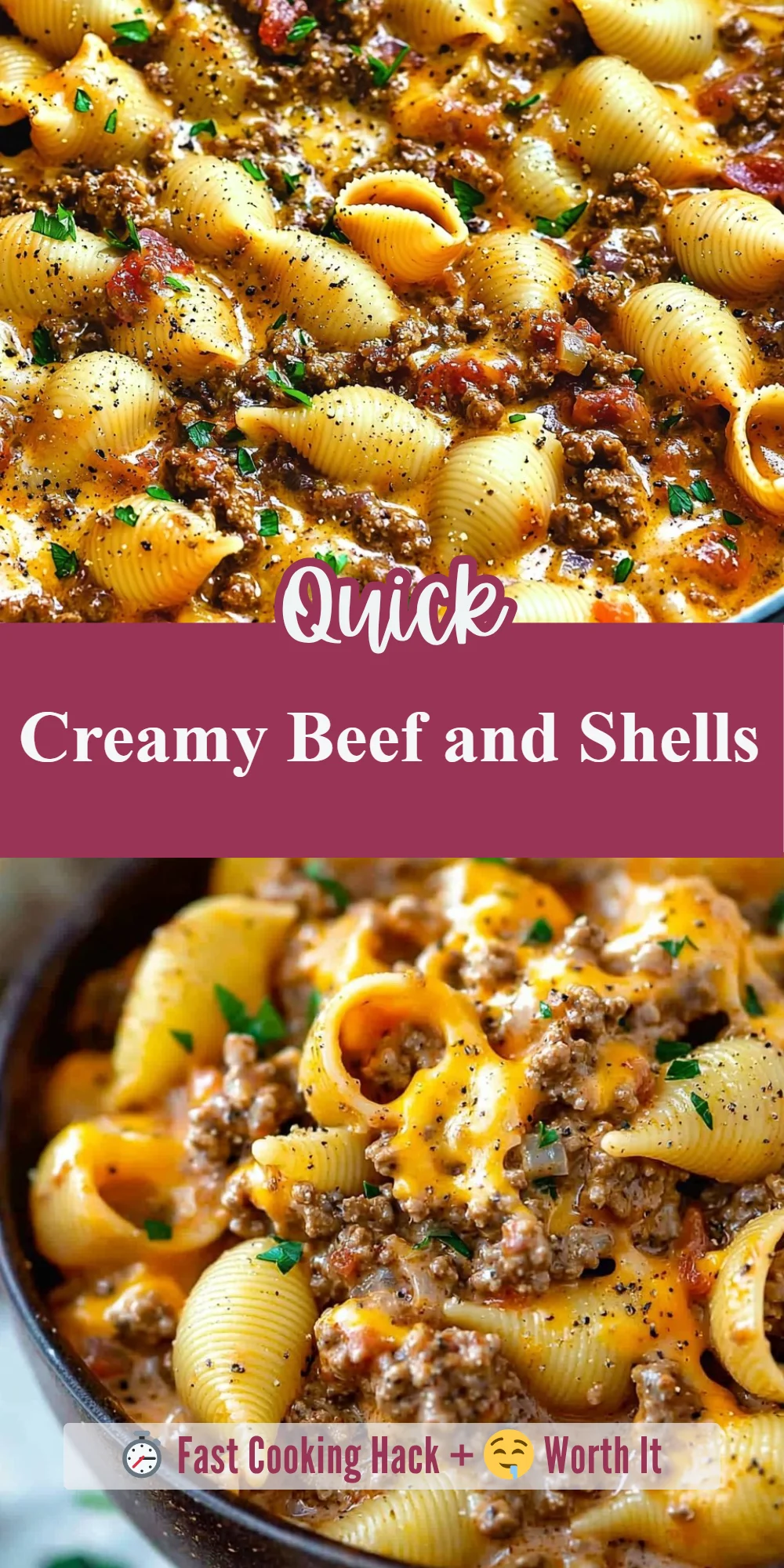 Creamy Beef and Shells
