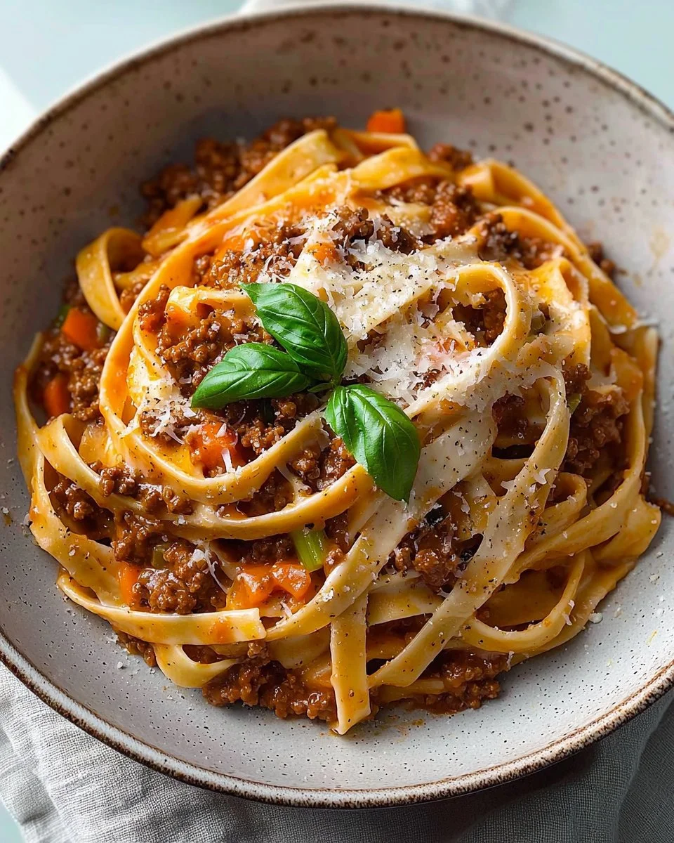 Creamy Fettuccine Bolognese