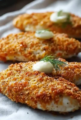 Crispy Dill Pickle Parmesan Chicken garnished and ready to serve