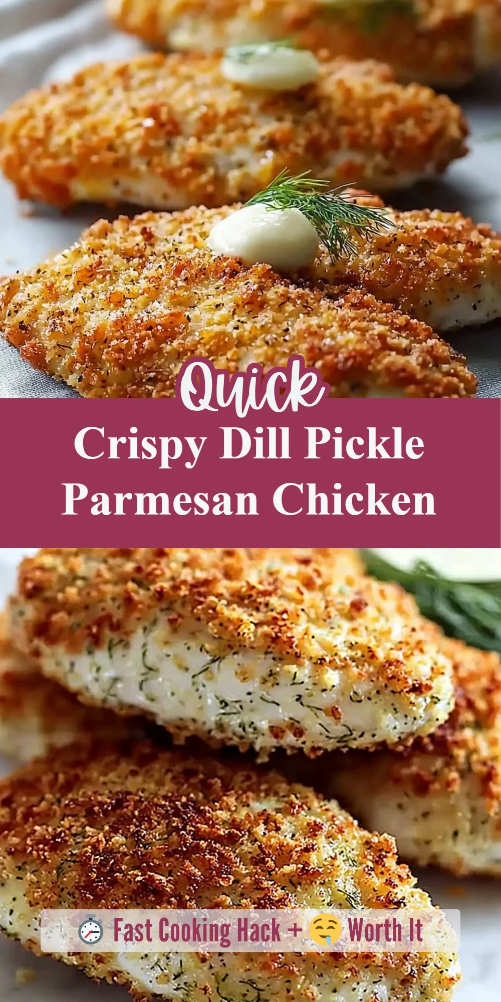 Crispy Dill Pickle Parmesan Chicken