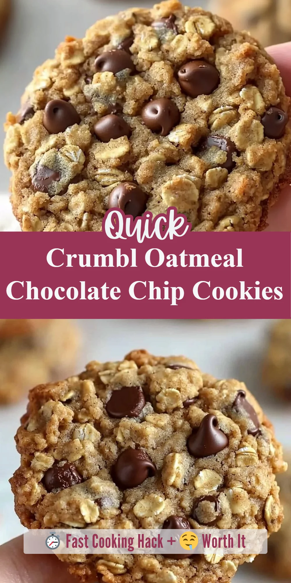 Crumbl Oatmeal Chocolate Chip Cookies