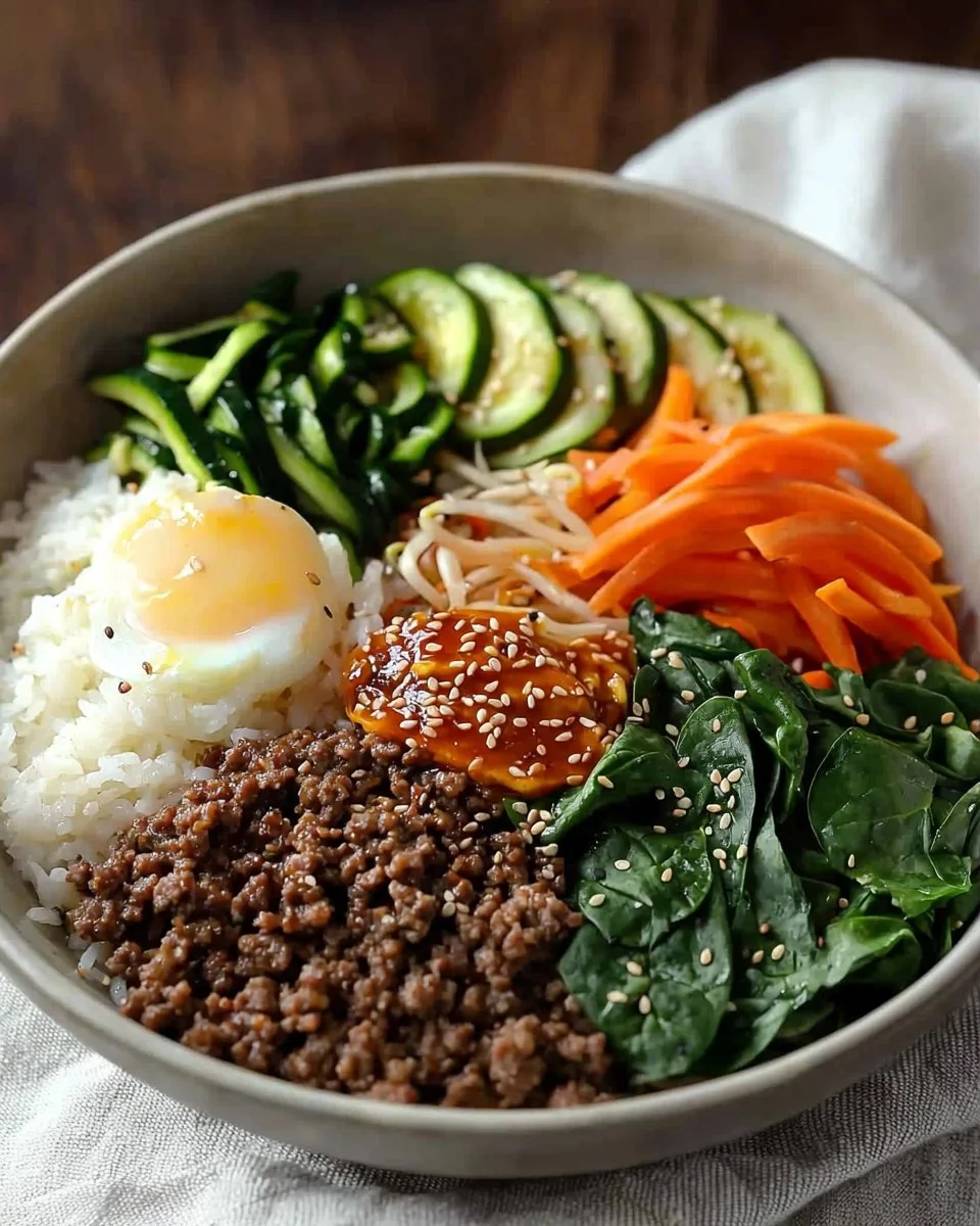 Easy Bibimbap with Ground Beef