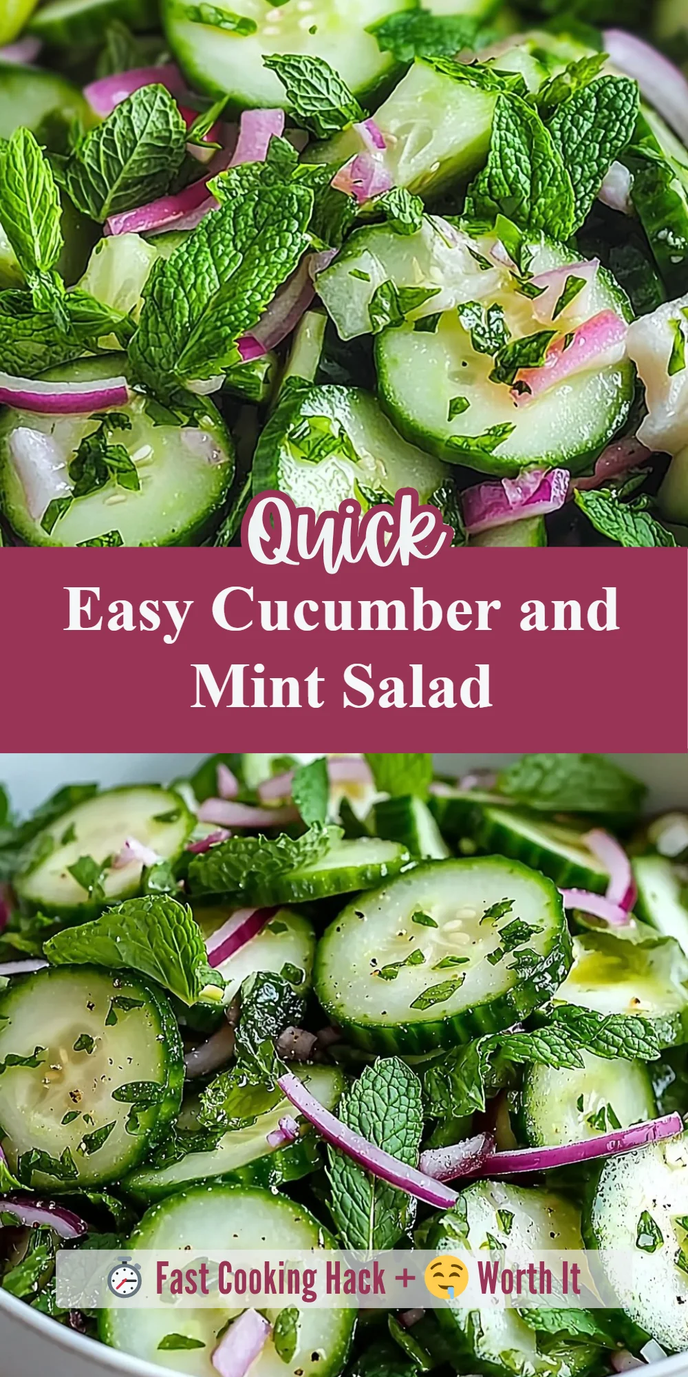 Easy Cucumber and Mint Salad