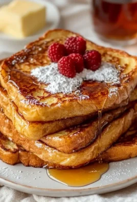 Delicious easy French toast served with syrup and fresh berries