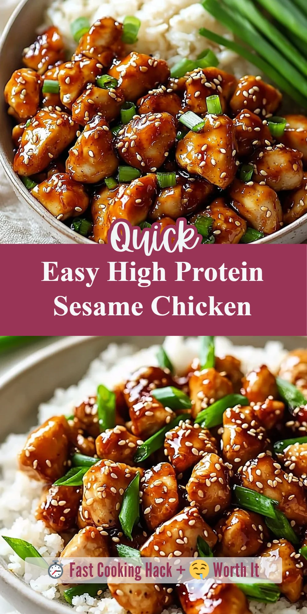 Easy High Protein Sesame Chicken
