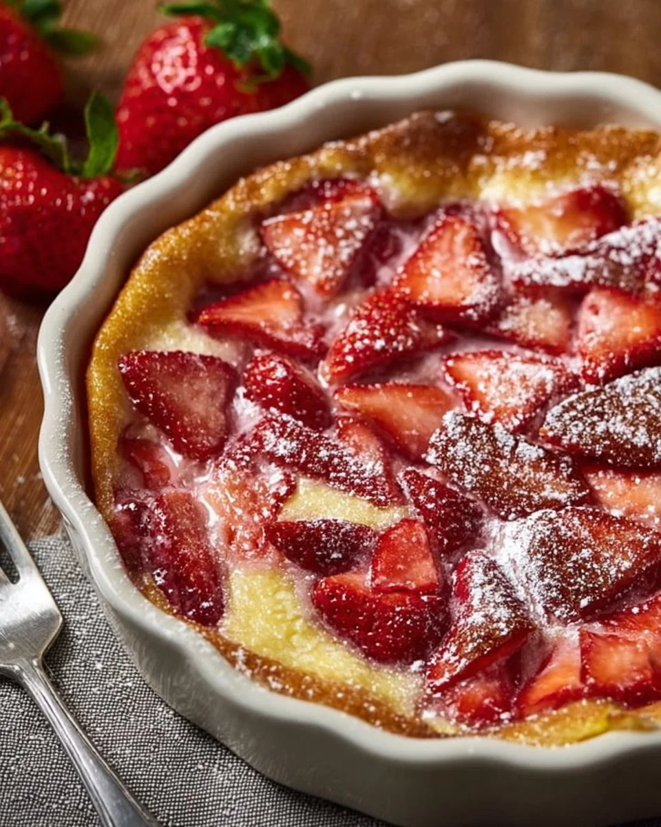 French Strawberry Flaugnarde