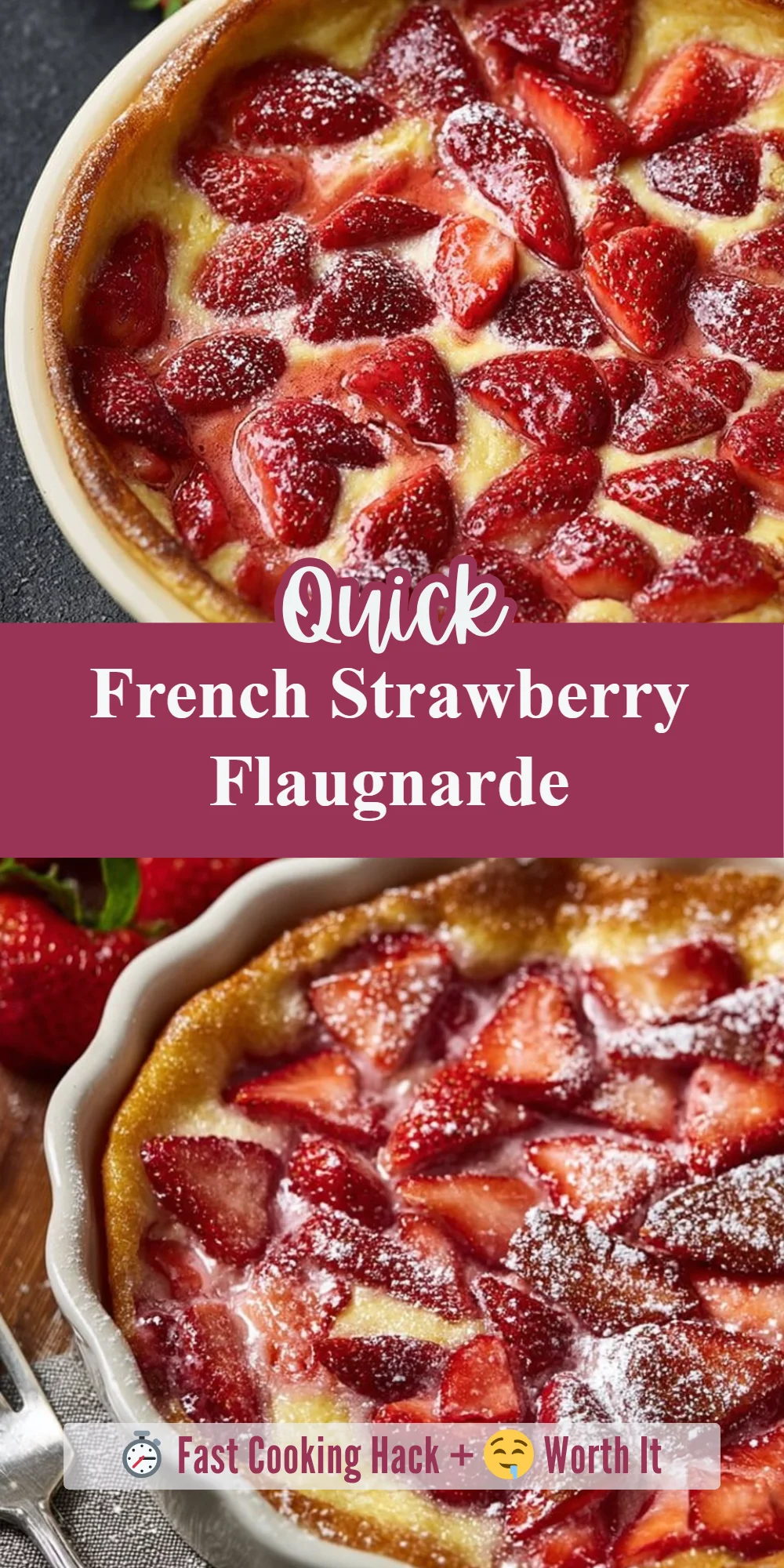 French Strawberry Flaugnarde