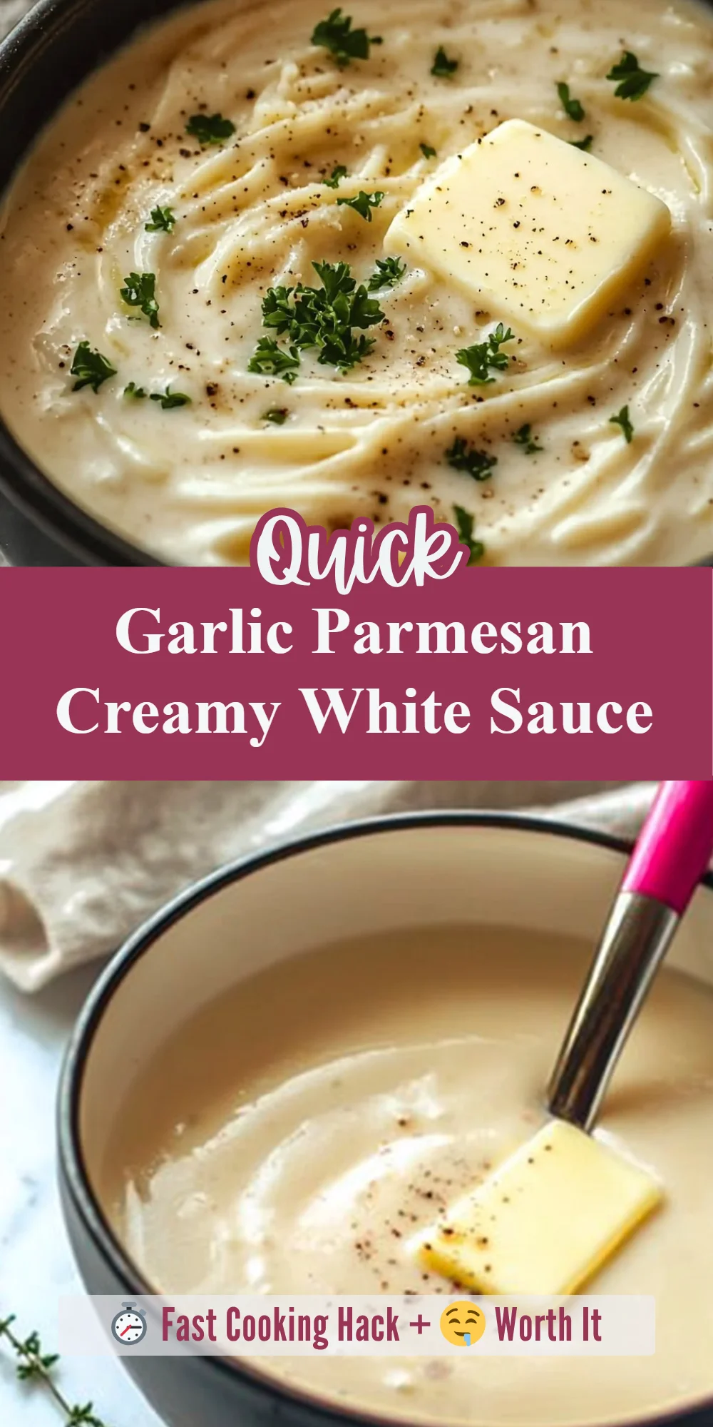 Garlic Parmesan Creamy White Sauce