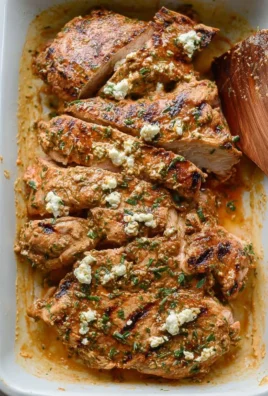 Delicious Greek chicken marinated in Greek yogurt with herbs and spices