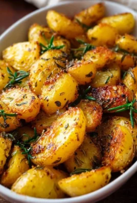 Oven-roasted Greek Lemon Potatoes with herbs and lemon zest