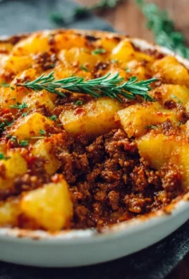 Ground beef and potatoes dish, a hearty and flavorful meal recipe.