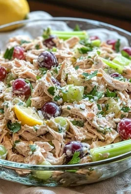 Healthy chicken salad without mayo, fresh ingredients, light meal option