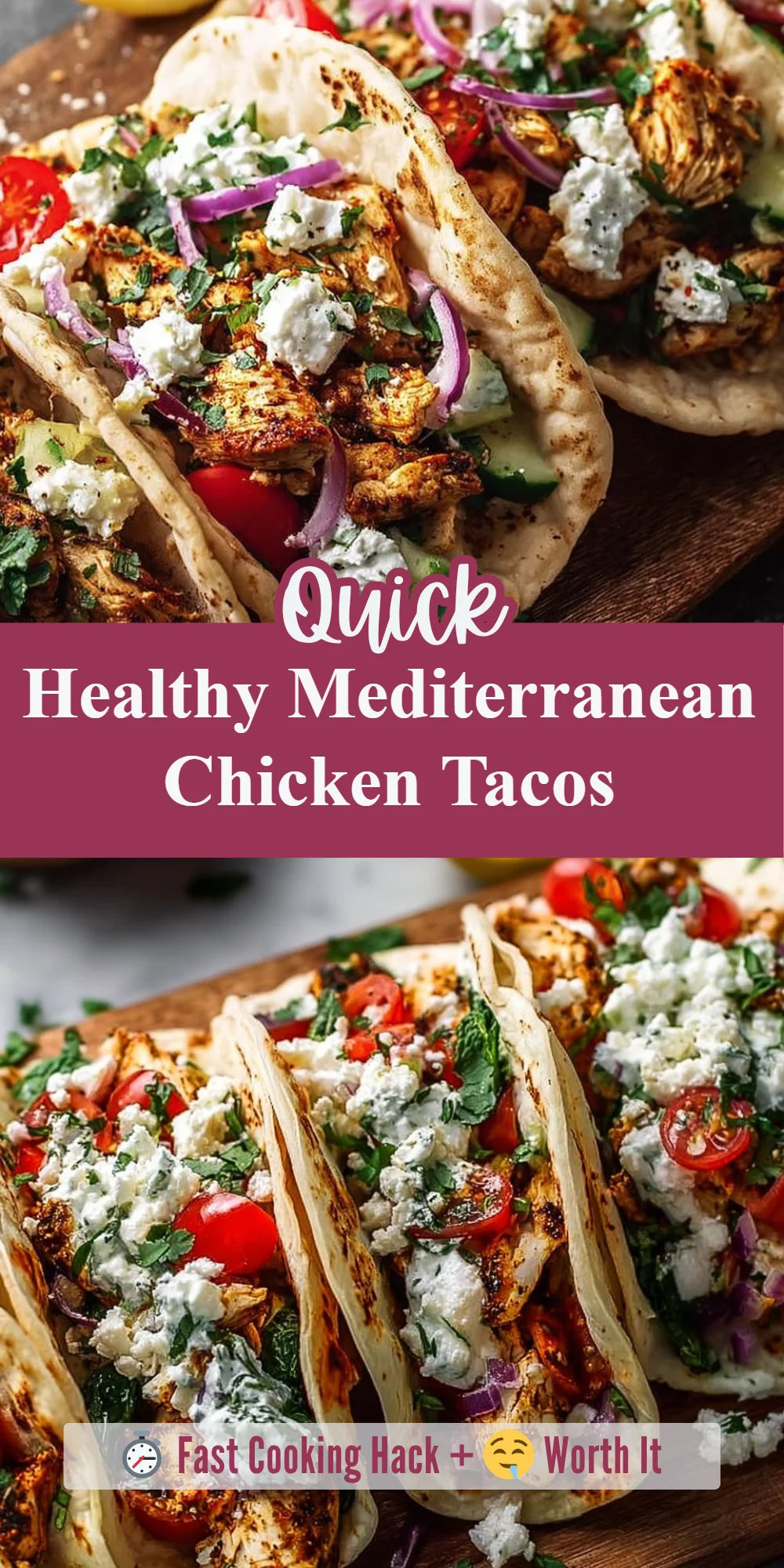Healthy Mediterranean Chicken Tacos