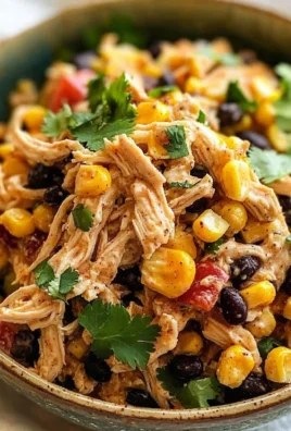 High-Protein Southwest Chicken Salad with grilled chicken, black beans, and fresh veggies.