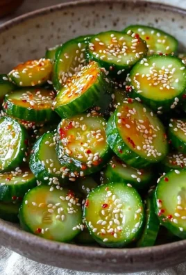 Bowl of spicy Korean cucumber salad with fresh ingredients and colorful presentation.