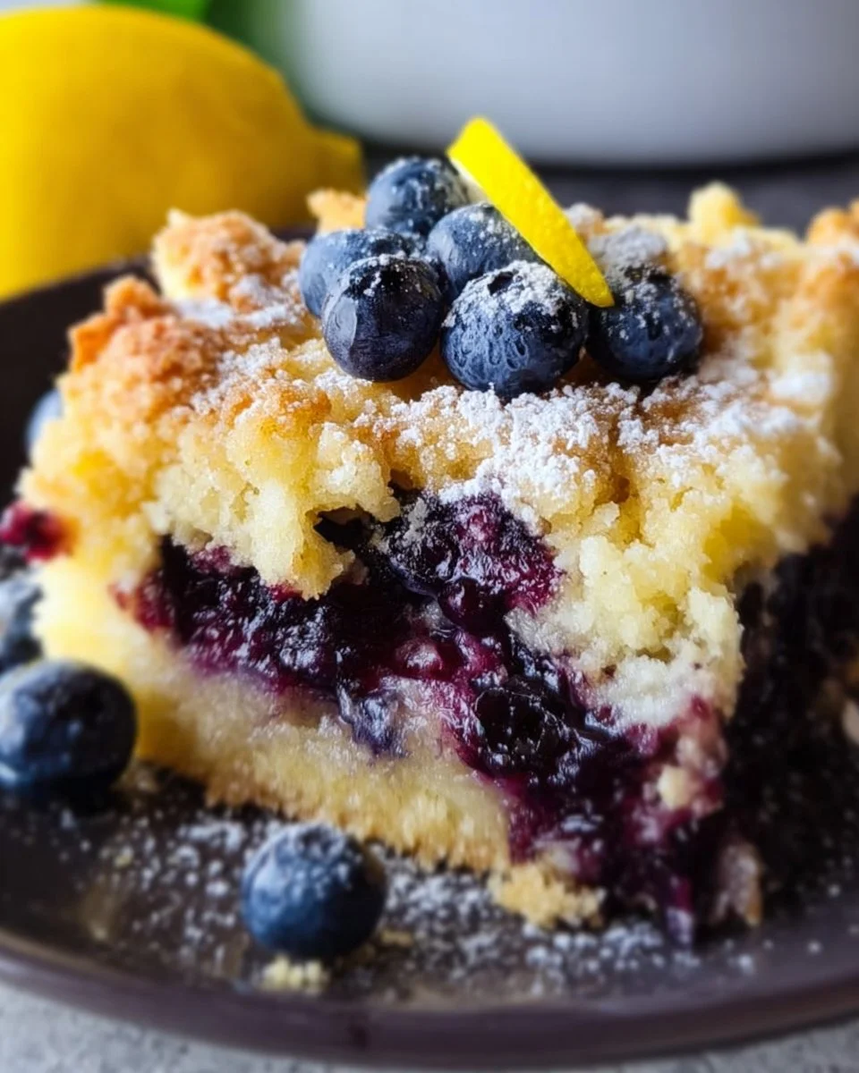 Lemon Blueberry Cheesecake Dump Cake
