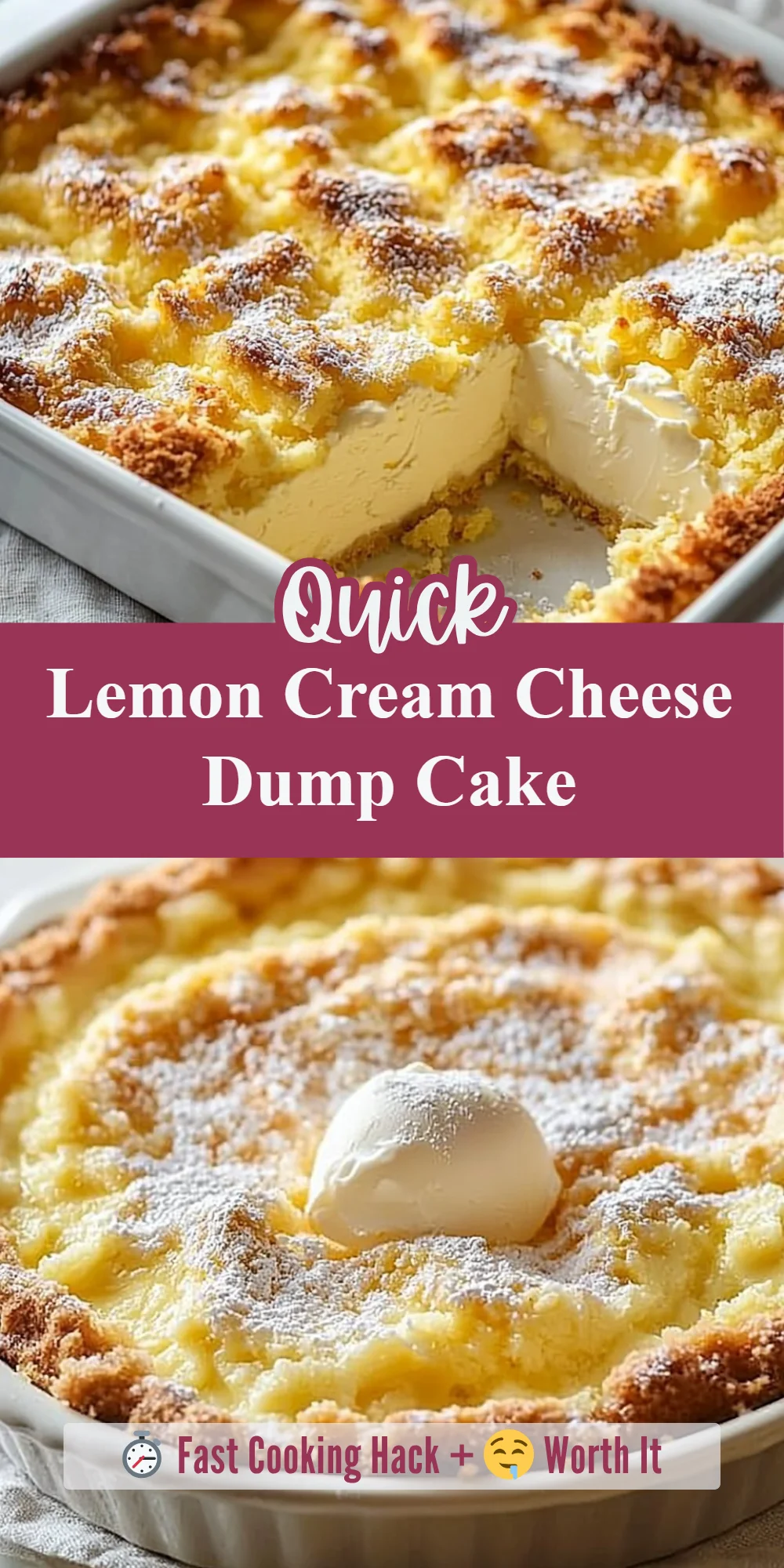 Lemon Cream Cheese Dump Cake