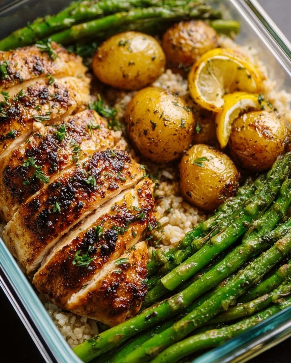 Lemon Garlic Chicken Meal Prep