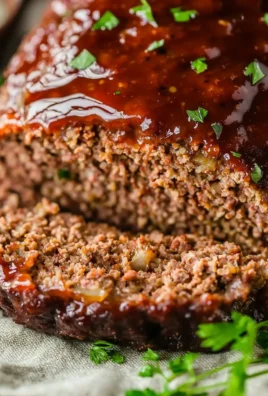 Delicious homemade meatloaf served with mashed potatoes and gravy.