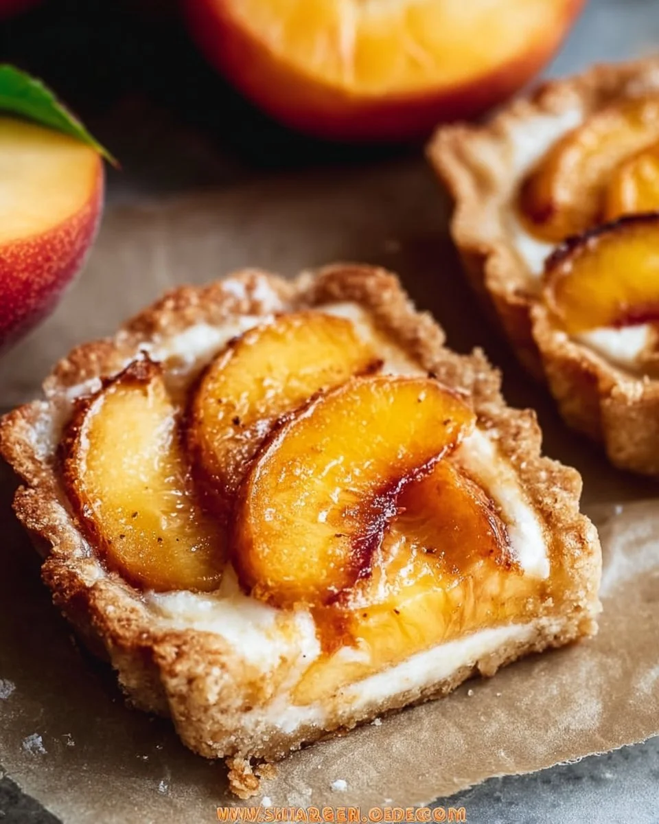 Mini Peach and Cream Cheese Tarts