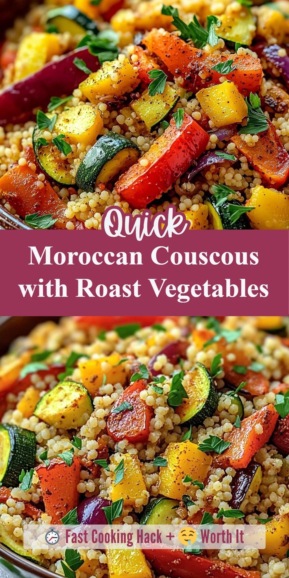 Moroccan Couscous with Roast Vegetables