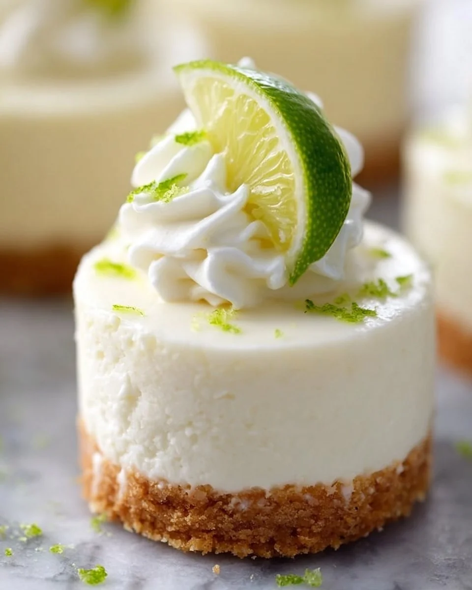 No-Bake Mini Key Lime Cheesecakes