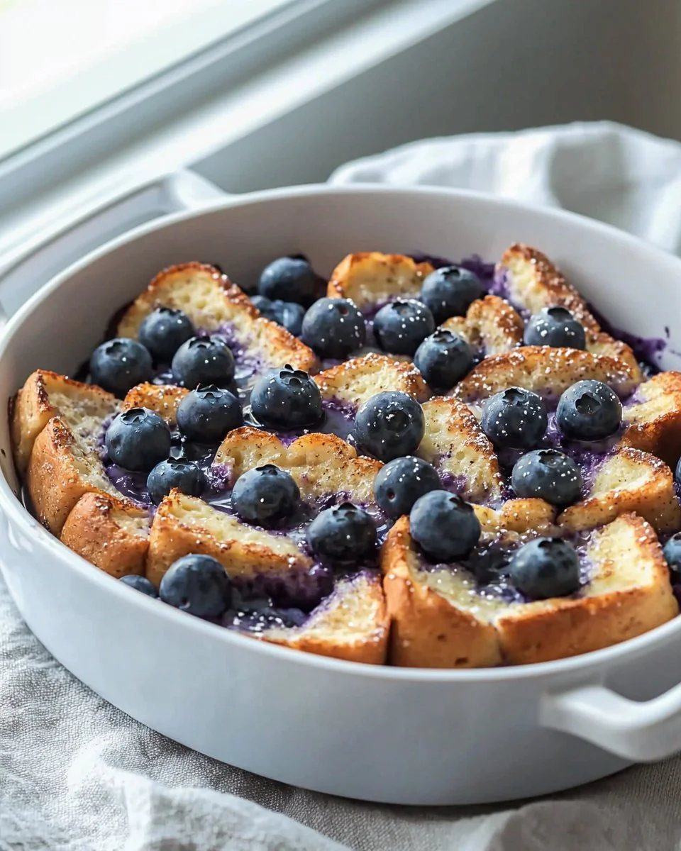 Quick Blueberry French Toast Casserole