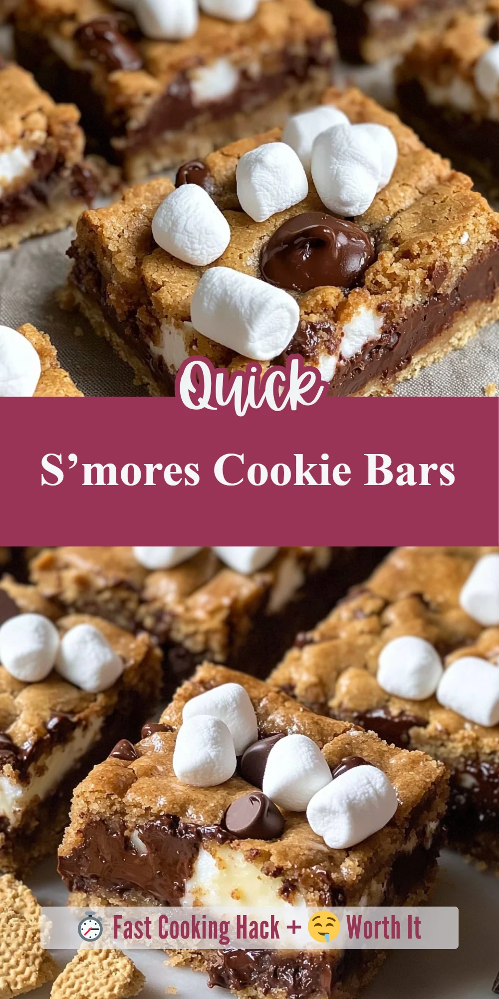 S’mores Cookie Bars