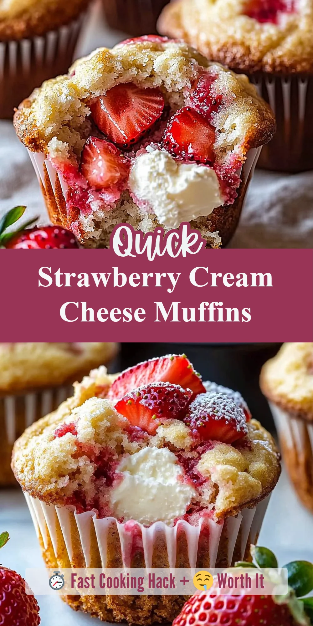 Strawberry Cream Cheese Muffins