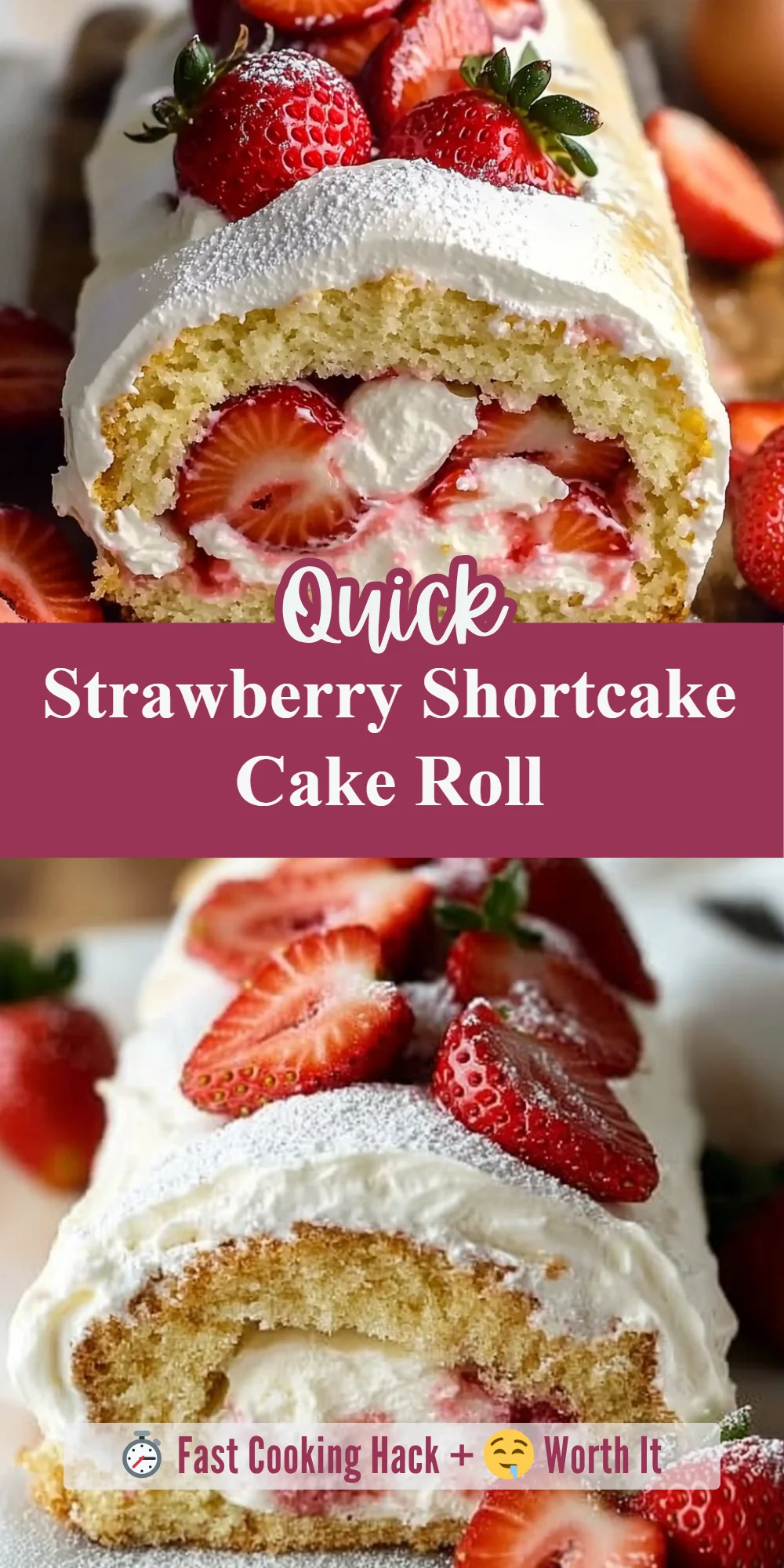 Strawberry Shortcake Cake Roll