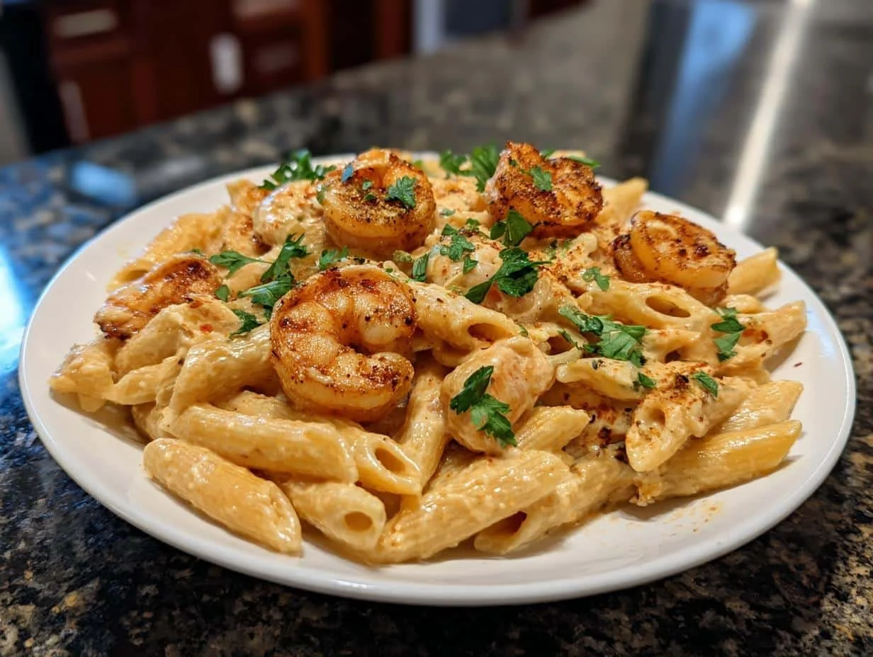 25-Minute Shrimp Alfredo Cajun Penne: A Creamy, Spicy Delight