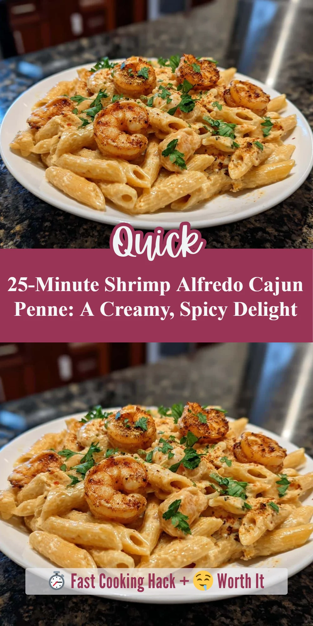 25-Minute Shrimp Alfredo Cajun Penne: A Creamy, Spicy Delight