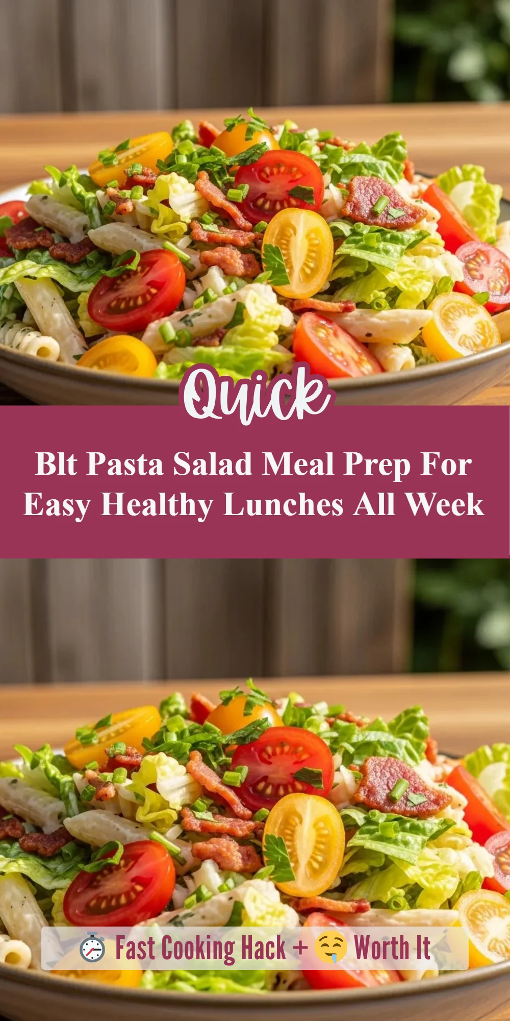 Blt Pasta Salad Meal Prep For Easy Healthy Lunches All Week