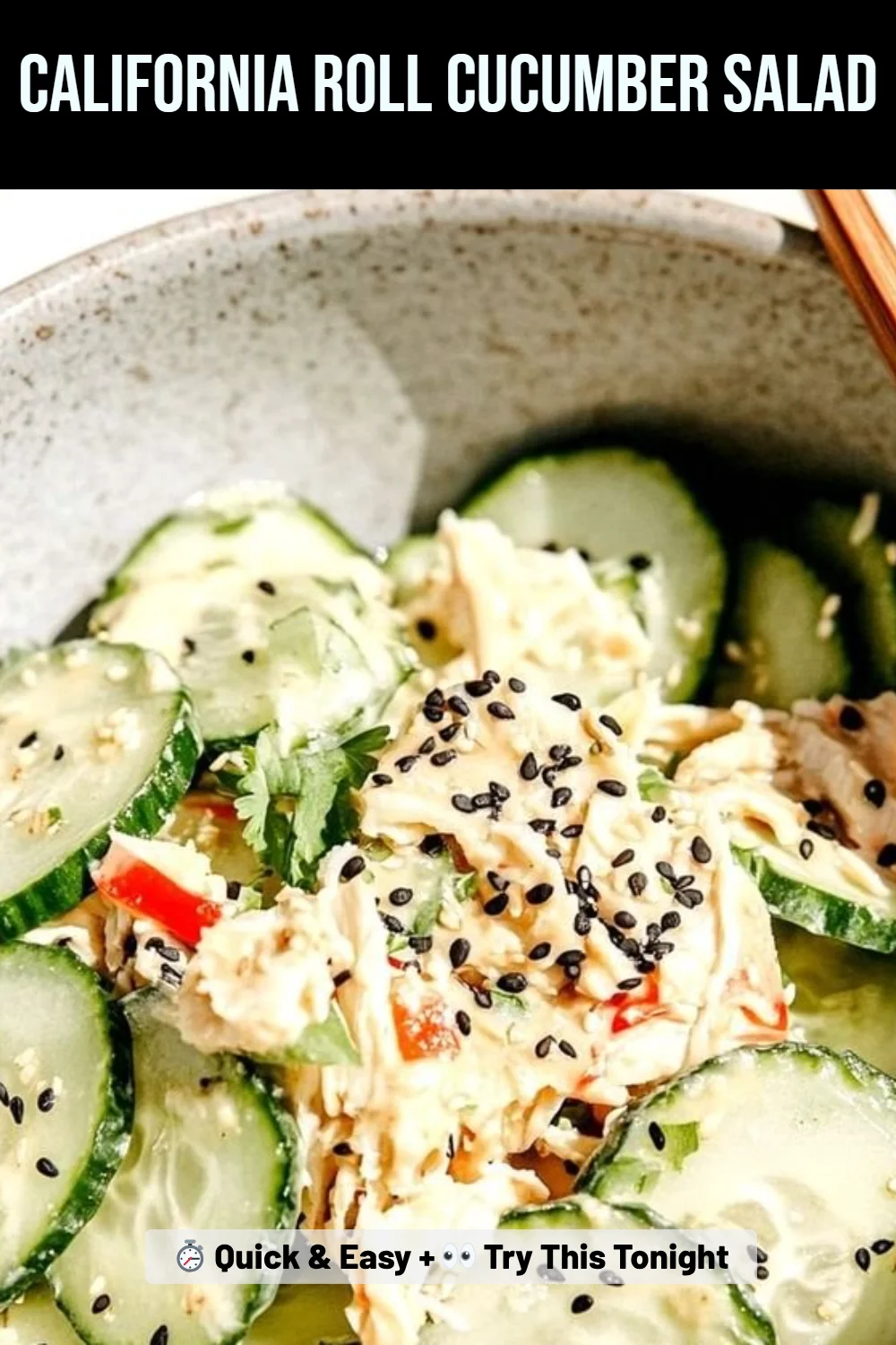 California Roll Cucumber Salad