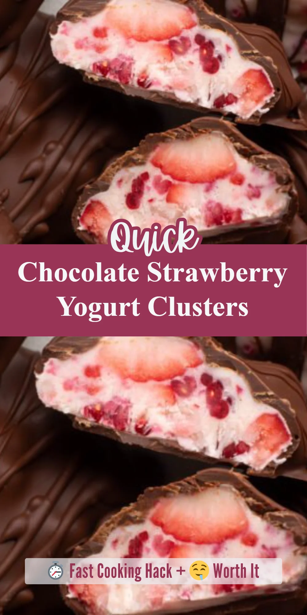 Chocolate Strawberry Yogurt Clusters
