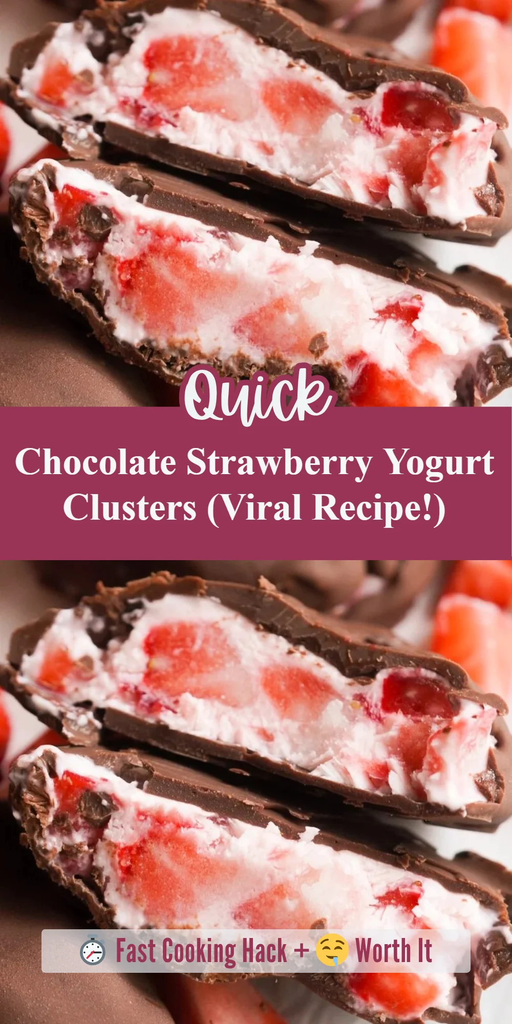 Chocolate Strawberry Yogurt Clusters (Viral Recipe!)
