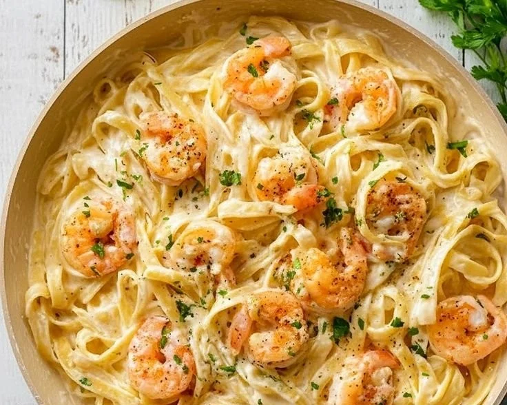 Classic Shrimp Fettuccine Alfredo