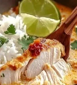 Delicious Coconut Chicken Brothy Rice served in a cozy bowl, perfect for a warming meal.